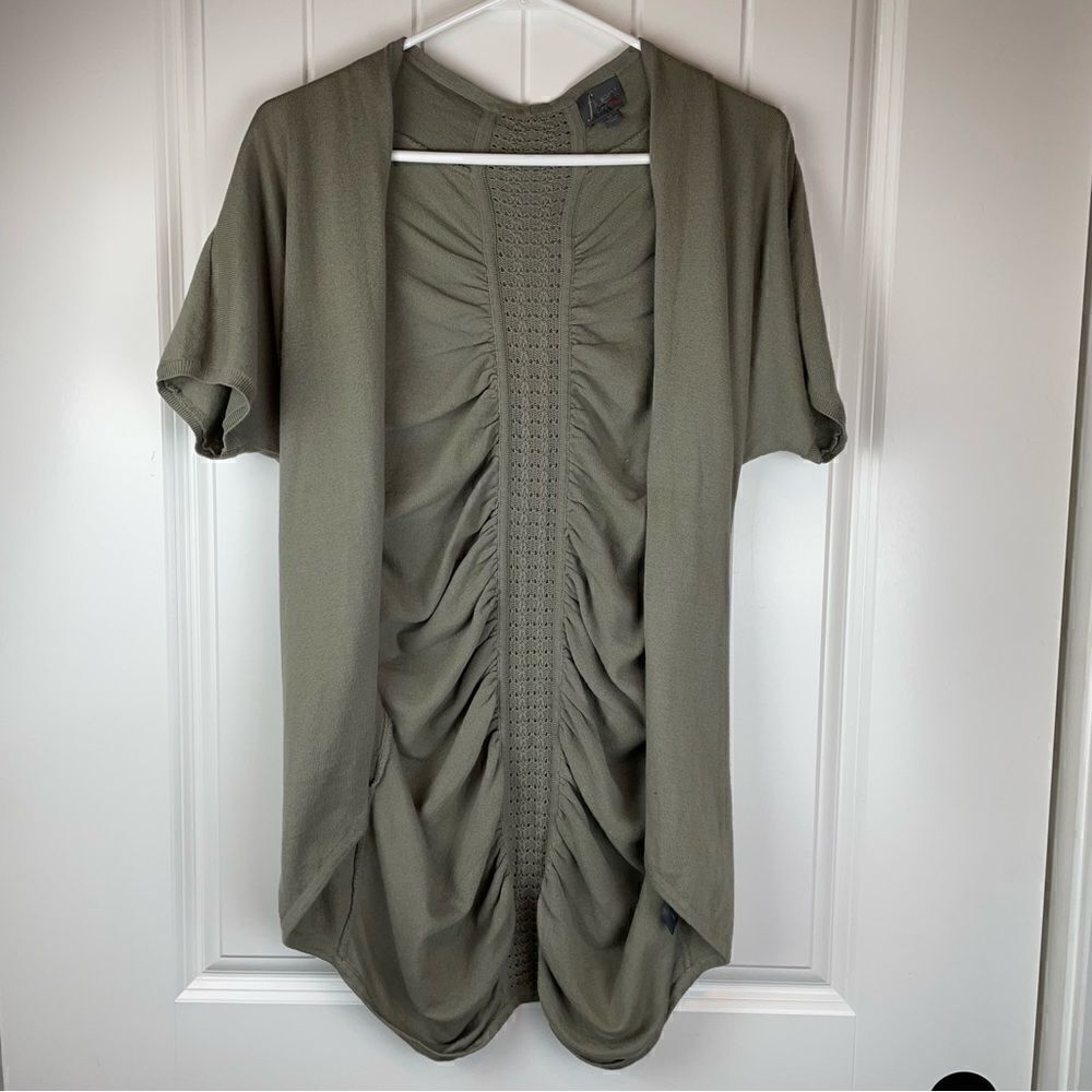 Fluent Life sage green cardigan (0391)